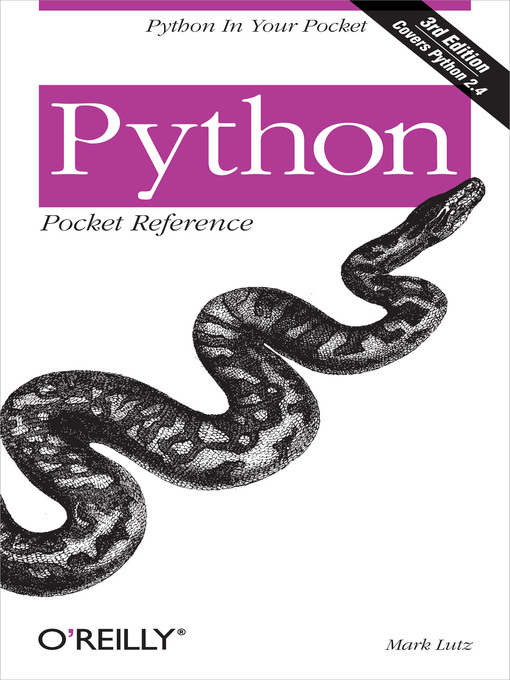 Title details for Python Pocket Reference by Mark Lutz - Available